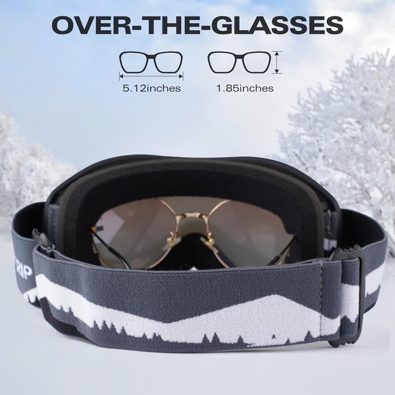 Supertrip Ski Goggles Men Women Anti-Fog Snow Goggles UV Protection Snowboard Goggles for Adult Youth - Image 4